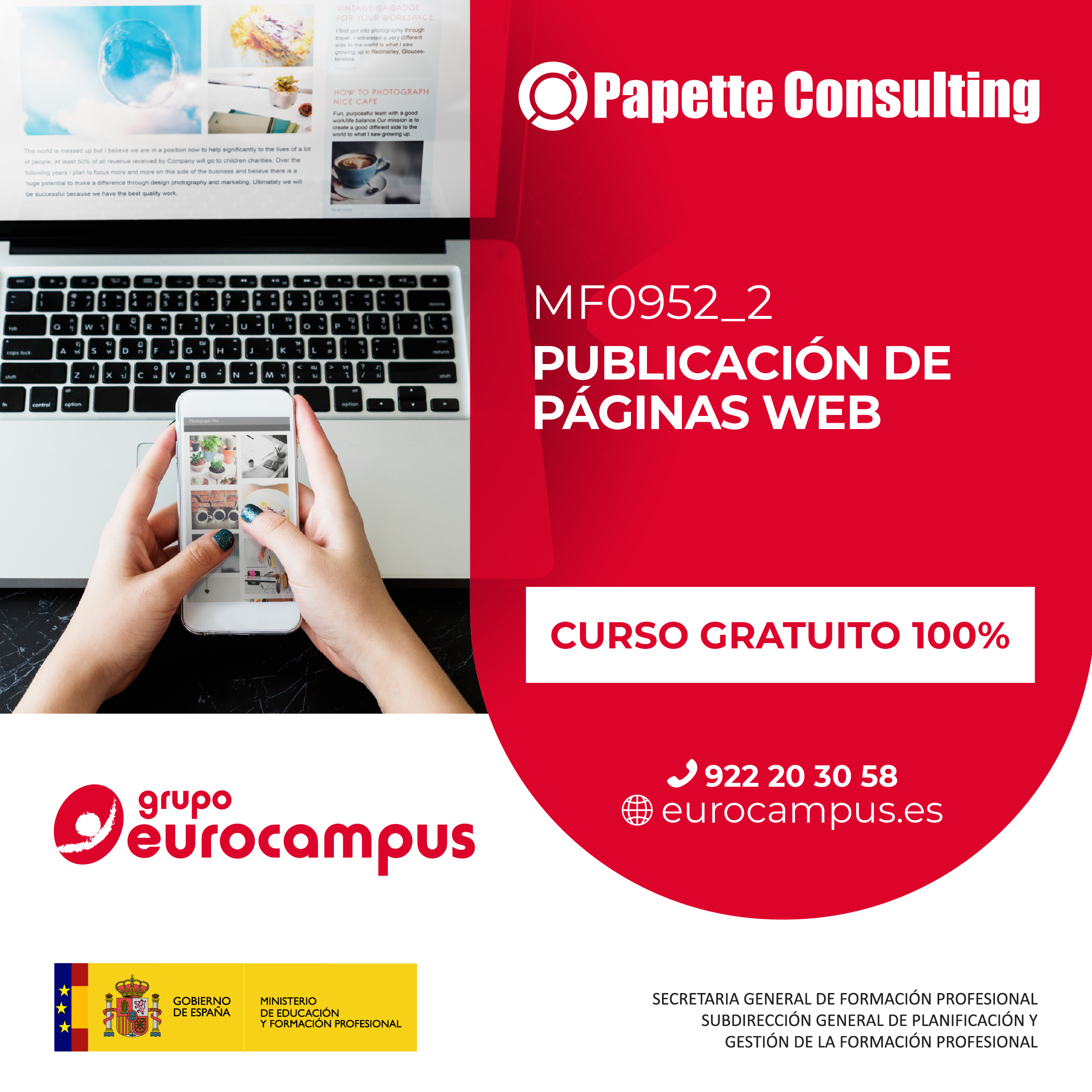 PUBLICACIóN DE PáGINAS WEB papette rojo